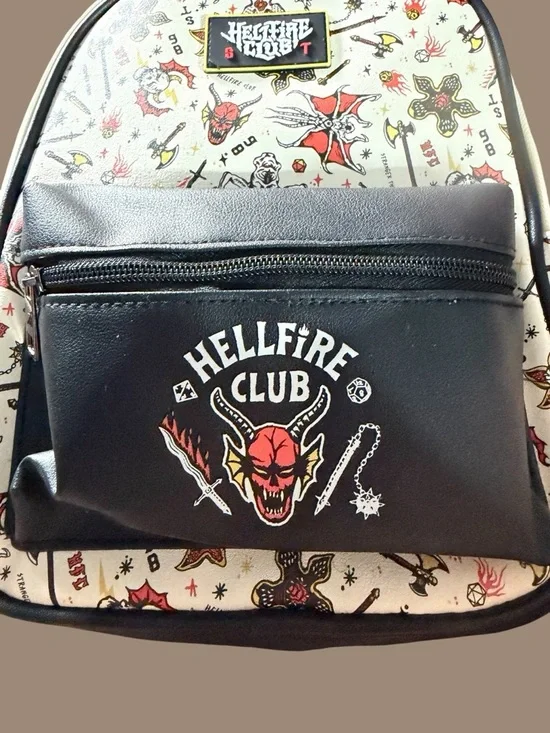 Netflix Stranger Things Hellfire Club Women's 10.5" Mini Backpack - Picture 4 of 10